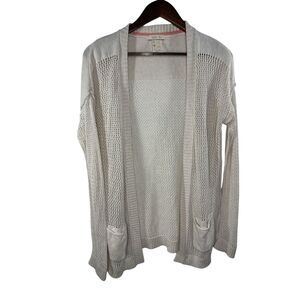 Matilda Jane Womens‎ Cardigan Sweater Ivory Cream Size S Crochet Boho